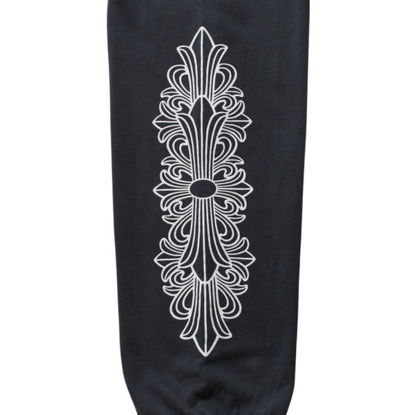 CHROME HEARTS クロムハーツ フローラルクロス ホースシュープリント スウェットパンツ SW ジョガーパンツ チャコール Sサイズ 美品 中古 4a003783