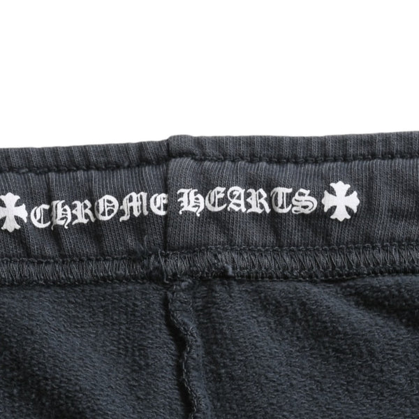 CHROME HEARTS クロムハーツ フローラルクロス ホースシュープリント スウェットパンツ SW ジョガーパンツ チャコール Sサイズ 美品 中古 4a003783