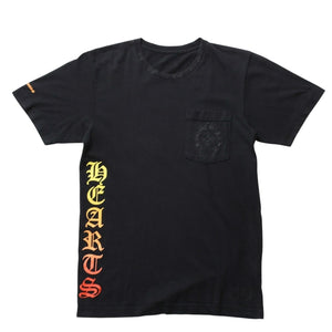 CHROME HEARTS Chrome Hearts Short Sleeve Pocket T-Shirt Gradient Logo CH Cross Logo Horseshoe Black S Size Short Sleeve T-Shirt Good Condition Used 4a003778