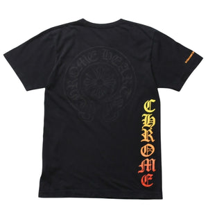 CHROME HEARTS Chrome Hearts Short Sleeve Pocket T-Shirt Gradient Logo CH Cross Logo Horseshoe Black S Size Short Sleeve T-Shirt Good Condition Used 4a003778