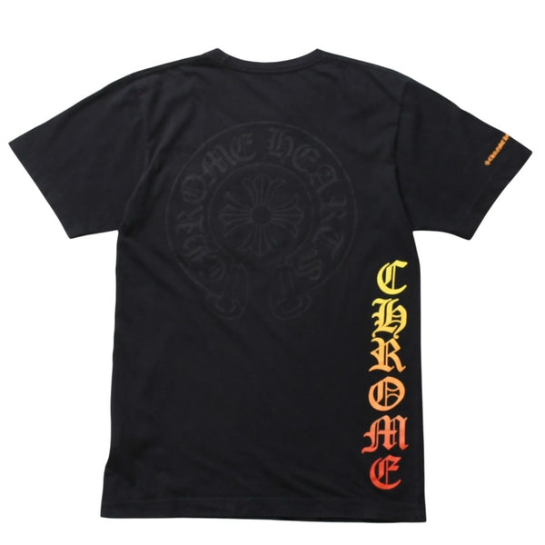 CHROME HEARTS Chrome Hearts Short Sleeve Pocket T-Shirt Gradient Logo CH Cross Logo Horseshoe Black S Size Short Sleeve T-Shirt Good Condition Used 4a003778