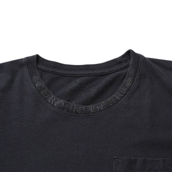 CHROME HEARTS Chrome Hearts Short Sleeve Pocket T-Shirt Gradient Logo CH Cross Logo Horseshoe Black S Size Short Sleeve T-Shirt Good Condition Used 4a003778