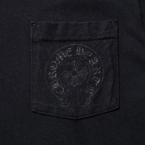 CHROME HEARTS Chrome Hearts Short Sleeve Pocket T-Shirt Gradient Logo CH Cross Logo Horseshoe Black S Size Short Sleeve T-Shirt Good Condition Used 4a003778