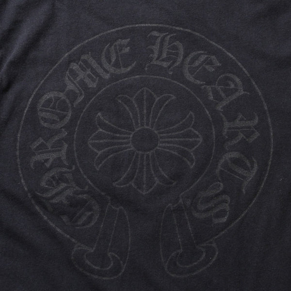 CHROME HEARTS Chrome Hearts Short Sleeve Pocket T-Shirt Gradient Logo CH Cross Logo Horseshoe Black S Size Short Sleeve T-Shirt Good Condition Used 4a003778