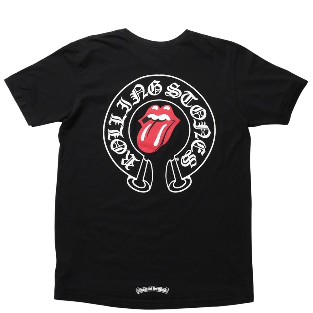 CHROME HEARTS x The Rolling Stones Collaboration T-Shirt, Pocket T-Shirt, Lip&タXL size, excellent condition, used. 4a003779