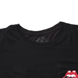 CHROME HEARTS クロムハーツ ザ ローリング・ストーンズ コラボレーションTシャツ ポケットTシャツ リップ&タン XLサイズ 美品 中古 4a003779