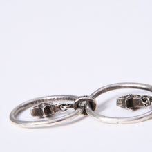 Load image into Gallery viewer, 極美品 CHROME HEARTS クロムハーツ PAPER OVAL STAR DROP ペーパーオーバルスター ドロップピアス 重量約13.14g 片耳用 中古 4a003613