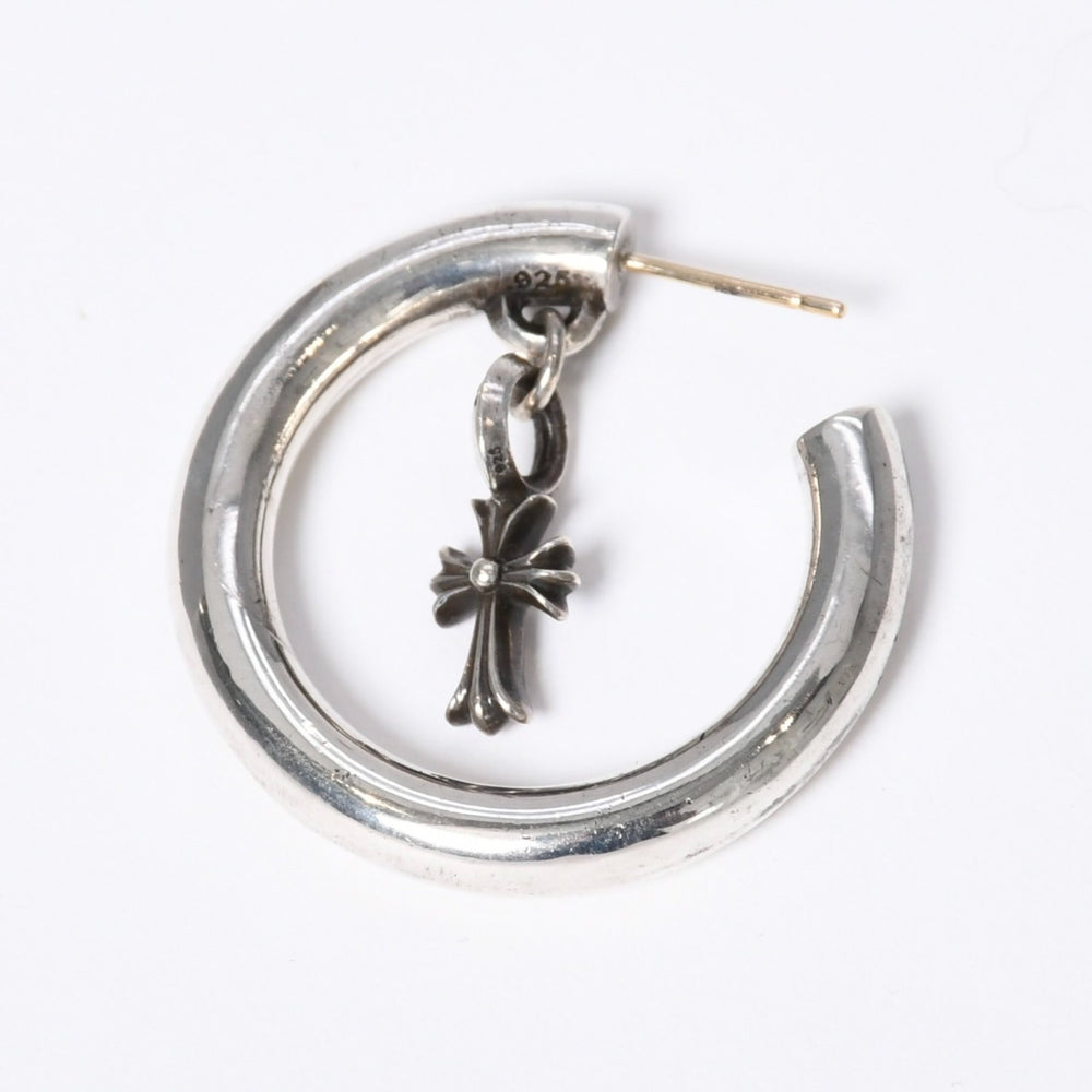 Very good condition CHROME HEARTS HOOP FAT SML STACK CHCRS CH cross hoop earrings Weight approx. 14.46g Silver 925 Single ear Used 4a003607