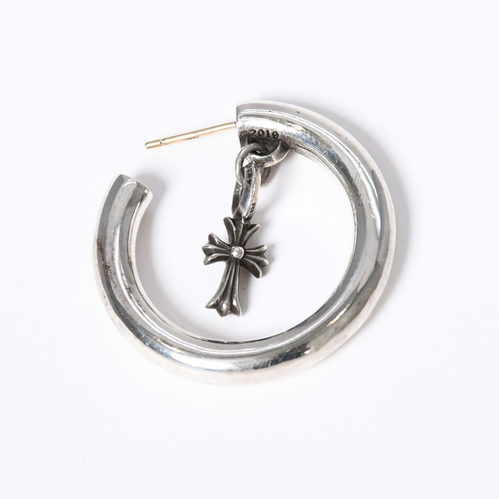 Very good condition CHROME HEARTS HOOP FAT SML STACK CHCRS CH cross hoop earrings Weight approx. 14.46g Silver 925 Single ear Used 4a003607