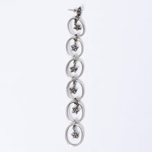 Load image into Gallery viewer, 極美品 CHROME HEARTS クロムハーツ PAPER OVAL STAR DROP ペーパーオーバルスター ドロップピアス 重量約13.14g 片耳用 中古 4a003613