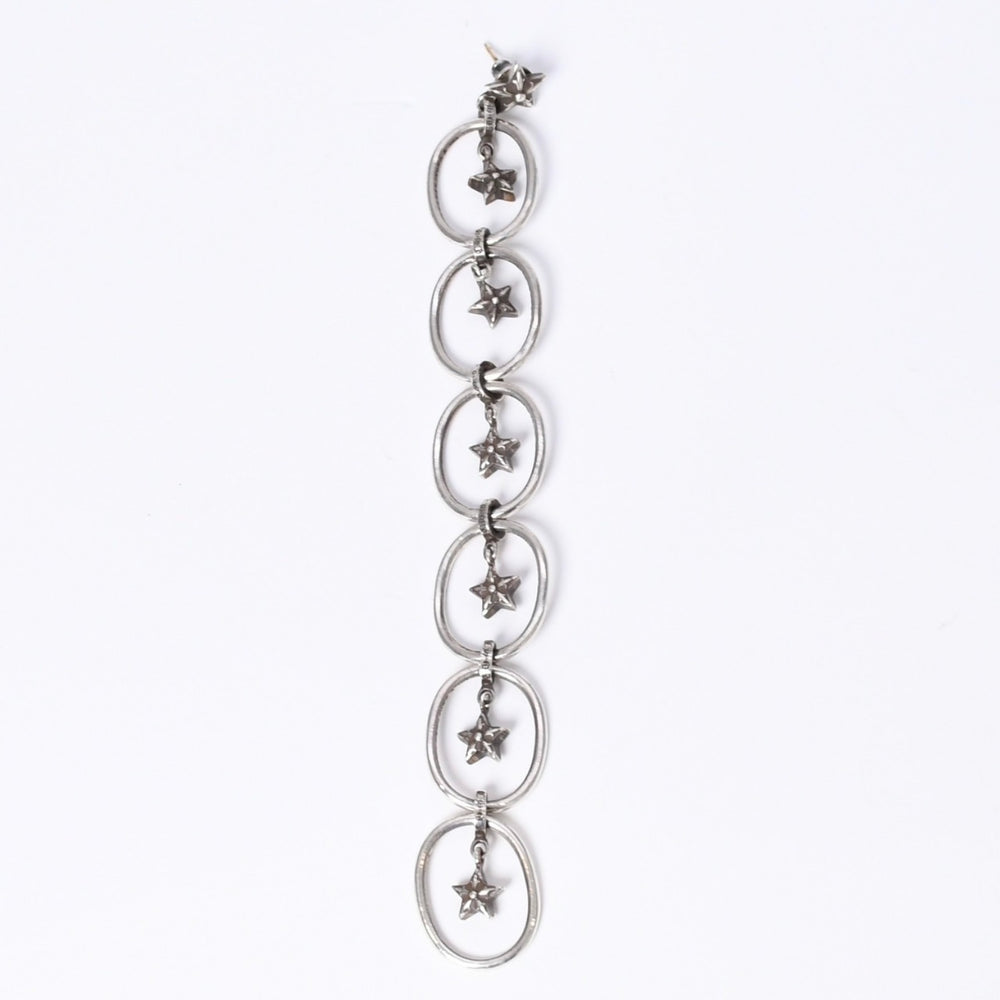 Very good condition CHROME HEARTS PAPER OVAL STAR DROP paper oval star drop earrings Weight approx. 13.00g One ear Used 4a003632