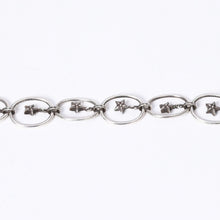 Load image into Gallery viewer, 極美品 CHROME HEARTS クロムハーツ PAPER OVAL STAR DROP ペーパーオーバルスター ドロップピアス 重量約13.00g 片耳用 中古 4a003632