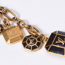Load image into Gallery viewer, LOUIS VUITTON ルイヴィトン キーホルダー ポルトクレカボジョン M66001 アマラント キーチャーム ゴールド ブラック 美品 中古 4a003767