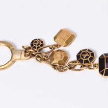 Load image into Gallery viewer, LOUIS VUITTON ルイヴィトン キーホルダー ポルトクレカボジョン M66001 アマラント キーチャーム ゴールド ブラック 美品 中古 4a003767