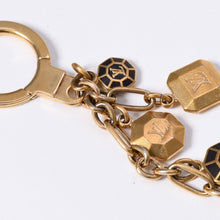 Load image into Gallery viewer, LOUIS VUITTON ルイヴィトン キーホルダー ポルトクレカボジョン M66001 アマラント キーチャーム ゴールド ブラック 美品 中古 4a003767
