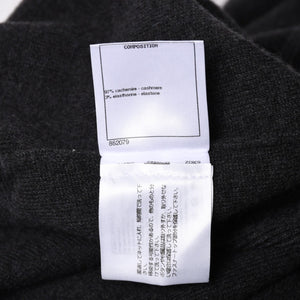 New and unused CHANEL 22AW Cashmere Knit Cardigan P72997K10494 Size 38 Here Mark Glitter Charcoal Used 4a003614