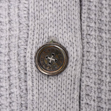 Load image into Gallery viewer, 新品未使用 CHROME HEARTS クロムハーツ 「HIT&amp;RUN」レザークロスパッチカシミヤ混ワッフルニットカーディガン カシミヤ シルバー925 ニット レザークロスパッチ トップス 中古 4a003754
