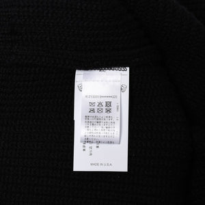 新品未使用 CHROME HEARTS クロムハーツ ハーフジップニットセーター カシミヤ シルバー925 Mサイズ ニット ラムレザー ダガー CHクロスパッチ スクロールラベル 中古 4a003755