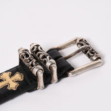 Load image into Gallery viewer, 極美品 CHROME HEARTS クロムハーツ シルバー 3PC ローラー ベルト ブラック マルチカラー サイズ34 レザー 中古 4a003758