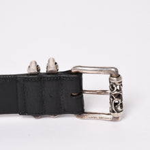 Load image into Gallery viewer, 極美品 CHROME HEARTS クロムハーツ シルバー 3PC ローラー ベルト ブラック マルチカラー サイズ34 レザー 中古 4a003758