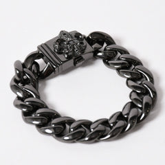 CHROME HEARTS クロムハーツ BSフレア ブラックロジウム ブラックダイヤ IDブレスレット 重量80.69g 全長18cm 2005/.925刻印 美品 中古 4a003753