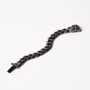 CHROME HEARTS クロムハーツ BSフレア ブラックロジウム ブラックダイヤ IDブレスレット 重量80.69g 全長18cm 2005/.925刻印 美品 中古 4a003753