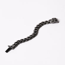 画像をギャラリービューアに読み込む, CHROME HEARTS クロムハーツ BSフレア ブラックロジウム ブラックダイヤ IDブレスレット 重量80.69g 全長18cm 2005/.925刻印 美品 中古 4a003753