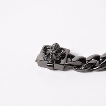 画像をギャラリービューアに読み込む, CHROME HEARTS クロムハーツ BSフレア ブラックロジウム ブラックダイヤ IDブレスレット 重量80.69g 全長18cm 2005/.925刻印 美品 中古 4a003753