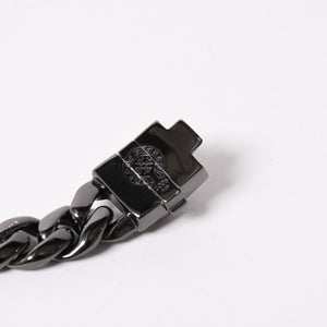 CHROME HEARTS クロムハーツ BSフレア ブラックロジウム ブラックダイヤ IDブレスレット 重量80.69g 全長18cm 2005/.925刻印 美品 中古 4a003753