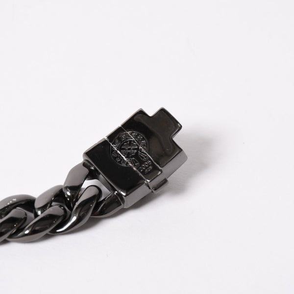 CHROME HEARTS クロムハーツ BSフレア ブラックロジウム ブラックダイヤ IDブレスレット 重量80.69g 全長18cm 2005/.925刻印 美品 中古 4a003753