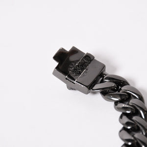 CHROME HEARTS クロムハーツ BSフレア ブラックロジウム ブラックダイヤ IDブレスレット 重量80.69g 全長18cm 2005/.925刻印 美品 中古 4a003753