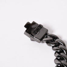 画像をギャラリービューアに読み込む, CHROME HEARTS クロムハーツ BSフレア ブラックロジウム ブラックダイヤ IDブレスレット 重量80.69g 全長18cm 2005/.925刻印 美品 中古 4a003753