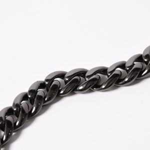 CHROME HEARTS クロムハーツ BSフレア ブラックロジウム ブラックダイヤ IDブレスレット 重量80.69g 全長18cm 2005/.925刻印 美品 中古 4a003753
