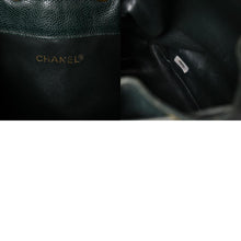 画像をギャラリービューアに読み込む, CHANEL シャネル トリプルココ キャビアスキン 巾着型ショルダーバッグ バケットバッグ ダークグリーン ココマーク ゴールド金具 美品 中古 4a003715