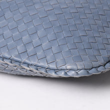 画像をギャラリービューアに読み込む, BOTTEGA VENETA ボッテガヴェネタ イントレチャート ホーボーバッグ ハンドバッグ ブルーグレー ブラックメタル ラムスキン WS25832 美品 中古 4a003450