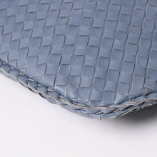 画像をギャラリービューアに読み込む, BOTTEGA VENETA ボッテガヴェネタ イントレチャート ホーボーバッグ ハンドバッグ ブルーグレー ブラックメタル ラムスキン WS25832 美品 中古 4a003450