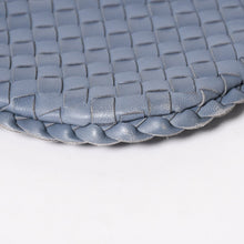 画像をギャラリービューアに読み込む, BOTTEGA VENETA ボッテガヴェネタ イントレチャート ホーボーバッグ ハンドバッグ ブルーグレー ブラックメタル ラムスキン WS25832 美品 中古 4a003450