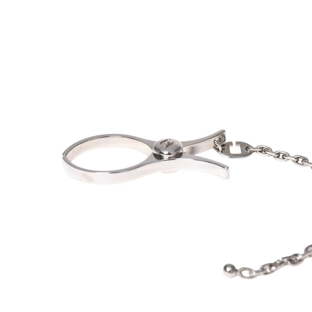 極美品 HERMES エルメス フィルー グローブホルダー シルバー 手袋ホルダー パラディウム 中古 4a003618
