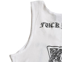 画像をギャラリービューアに読み込む, CHROME HEARTS クロムハーツ タンクトップ オールドクロム ホワイト ケルティッククロス スクロールラベル 美品 中古 4a003629