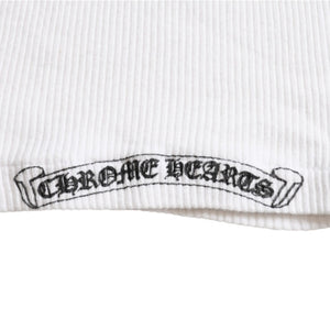CHROME HEARTS Tank Top Old Chrome White Celtic Cross Scroll Label Good Condition Used 4a003629