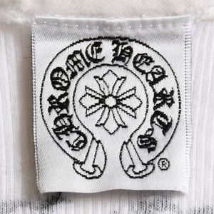 CHROME HEARTS Tank Top Old Chrome White Celtic Cross Scroll Label Good Condition Used 4a003629