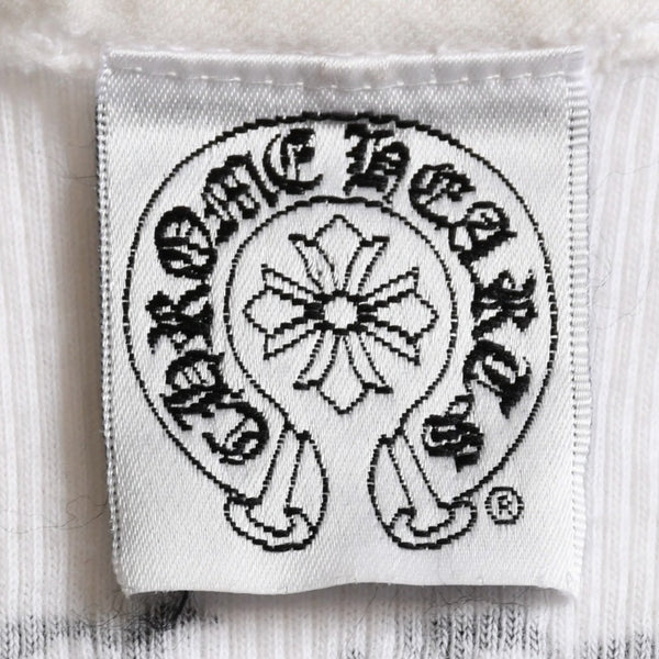 CHROME HEARTS Tank Top Old Chrome White Celtic Cross Scroll Label Good Condition Used 4a003629