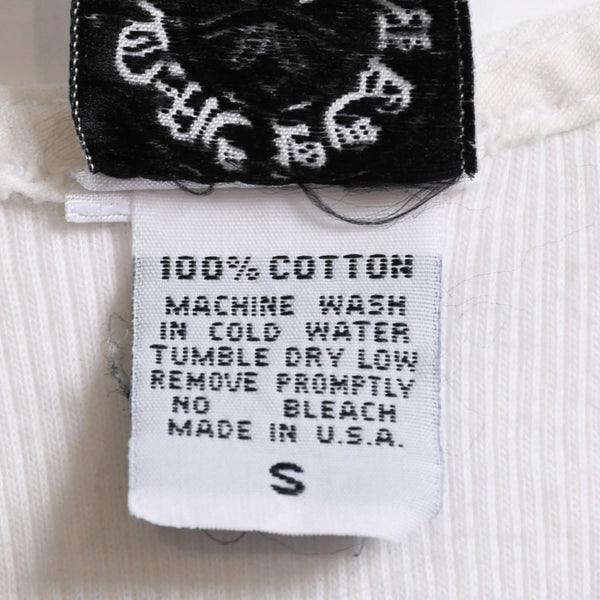 CHROME HEARTS Tank Top Old Chrome White Celtic Cross Scroll Label Good Condition Used 4a003629
