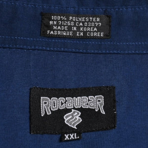 Very Good Condition ROCAWEAR BOXING Boxing Ring Pattern Blue White Navy All Over Pattern Shirt Short Sleeve Shirt Size XXL Used 4a002724