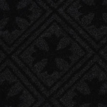 画像をギャラリービューアに読み込む, 新品同様品 CHROME HEARTS クロムハーツ 未使用マフラー 総柄 CHクロス マフラー ストール ブラック グレー カシミヤ 中古 4a003609