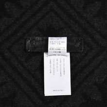 画像をギャラリービューアに読み込む, 新品同様品 CHROME HEARTS クロムハーツ 未使用マフラー 総柄 CHクロス マフラー ストール ブラック グレー カシミヤ 中古 4a003609