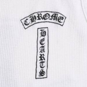 CHROME HEARTS Tank Top Old Chrome White Celtic Cross Scroll Label Good Condition Used 4a003629