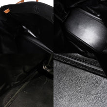 Load image into Gallery viewer, HERMES エルメス オータクロア60 ハンドバッグ ○T刻印 フィヨルド ヴォーシャモニー ブラック ナチュラル ゴールド金具 美品 中古 4a003635