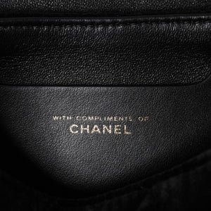 Like new CHANEL Chanel Matelasse Velvet Mini Bowling 2way Bag Mini Boston Bag Random Number Velvet Leather Black Gold Hardware Used 4a003638