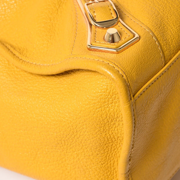 BALENCIAGA Classic Metallic Edge City Handbag Shoulder Bag 390154 Goatskin Yellow Gold Hardware Studs 2way Good Condition Used 4a003657
